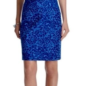 LOFT Ripple Jacquard Cotton Pencil Skirt